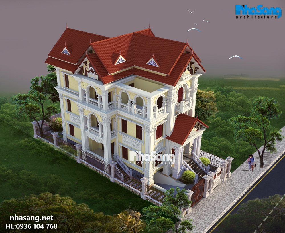 biệt thự cao cấp, biệt thự pháp, biệt thự 4 tầng, biệt thự đẹp